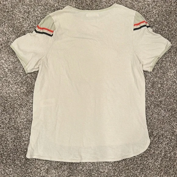 FREE PEOPLE We The Free Easy Rider Easy Tiger Varsity Jersey Tee Large - Picture 6 of 6